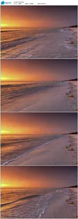 夕阳晚霞海边沙滩视频素材 夕阳晚霞海边沙滩视频素材