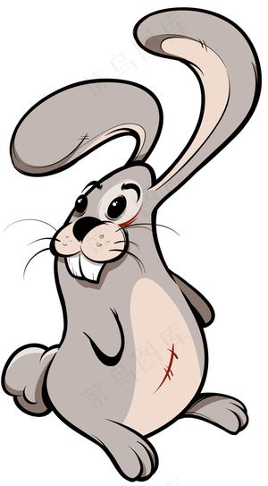 可爱的卡通兔矢量