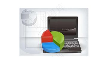 笔记本电脑商务背景图片