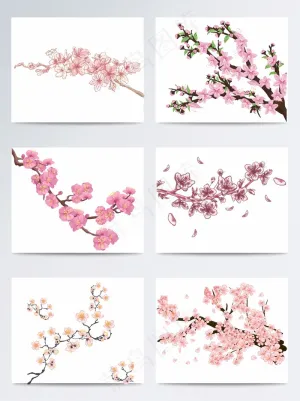 桃花AI素材