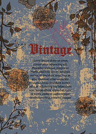 颓废复古欧式矢量素材图片