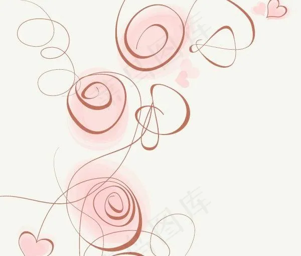 矢量手绘花朵背景素材eps,ai矢量模版下载