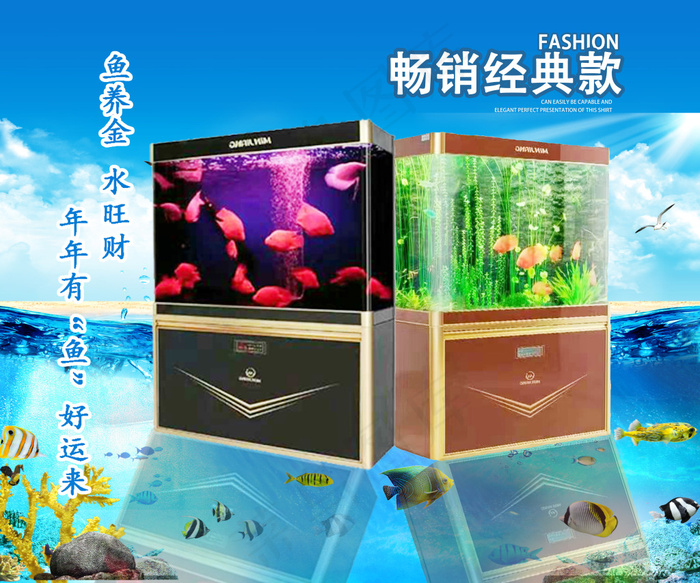 鱼缸海报