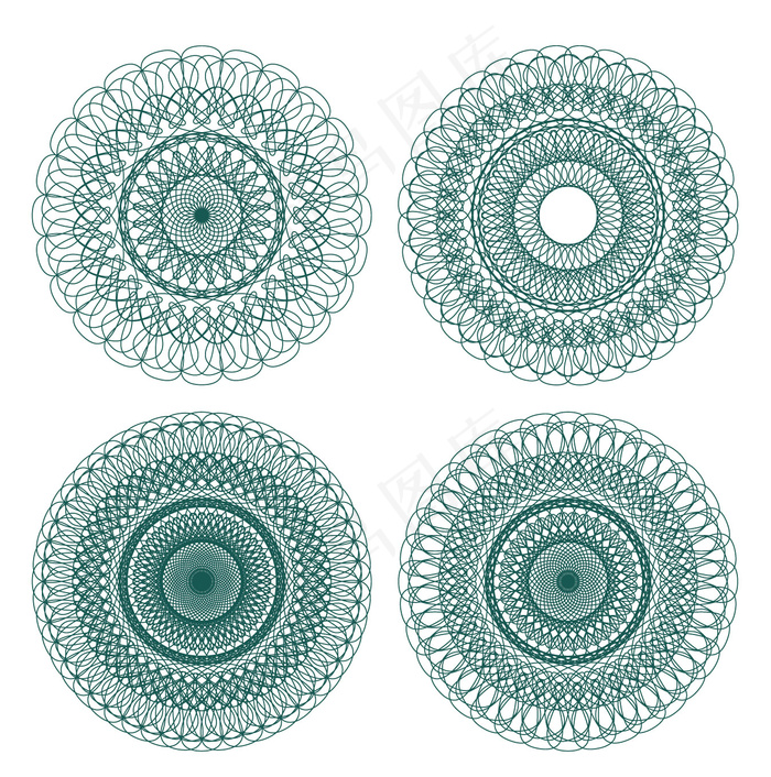 精美防伪花纹矢量图3