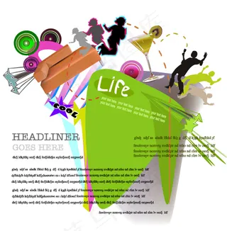 01时尚元素背景矢量