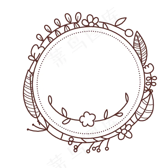 简约创意手绘风花边标签元素(550×550像素/300dpi)ai矢量模版下载