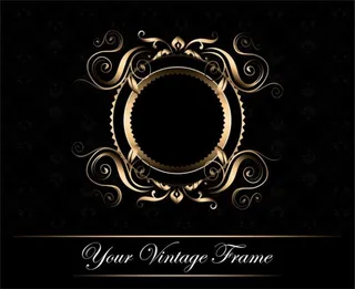 金色边框矢量图