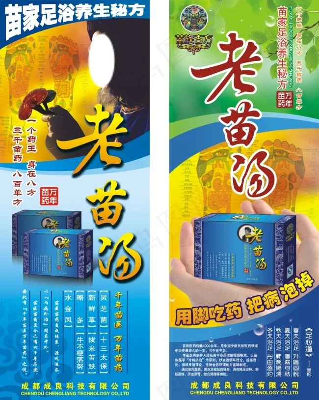 老苗汤展架cdr矢量模版下载