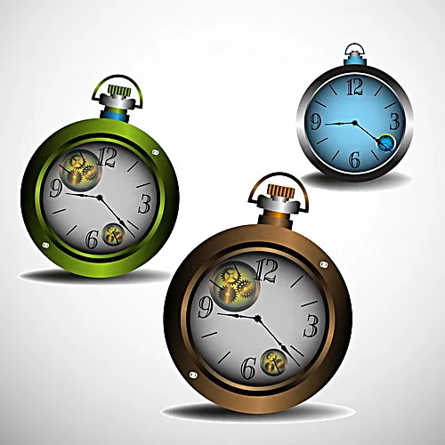 卡通钟表时间eps,ai矢量模版下载