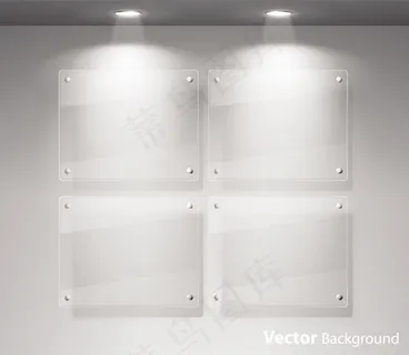 玻璃展窗01—矢量素材