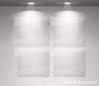 玻璃展窗01—矢量素材