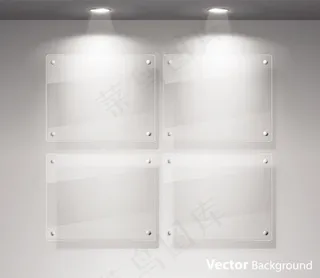 玻璃展窗01—矢量素材