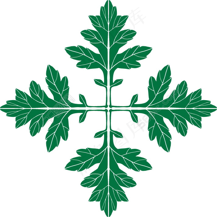 绿色四叶草植物花纹
