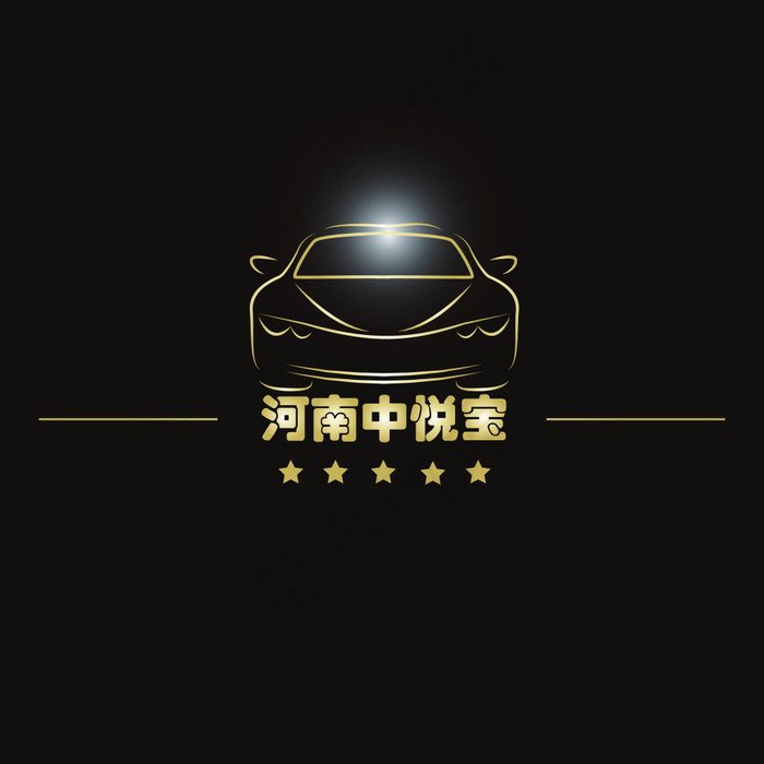 简单的汽车Logo(1106X1106)eps,ai矢量模版下载