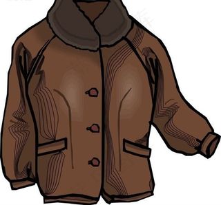 棕色调男款毛领大衣设计