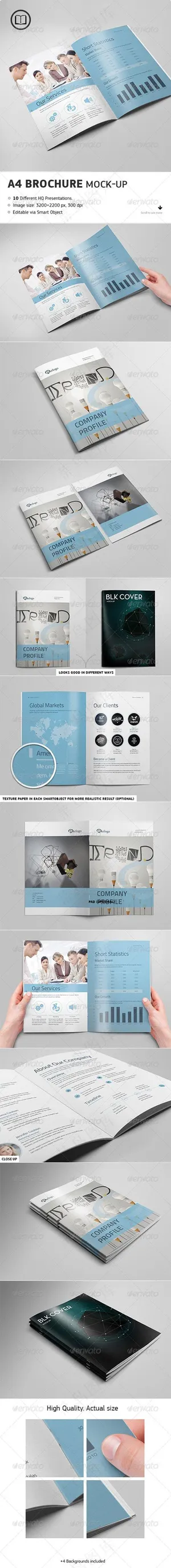 高端画册设计效果图贴图样机模板