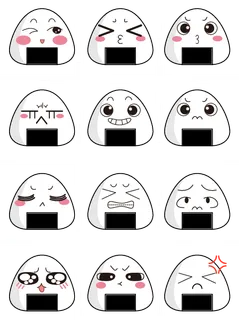 新年夜饭团矢量表情新年夜饭团矢量表情