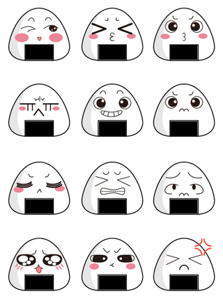 新年夜饭团矢量表情新年夜饭团矢量表情