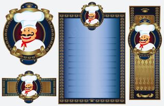 餐厅酒店菜谱应用设计矢量素材