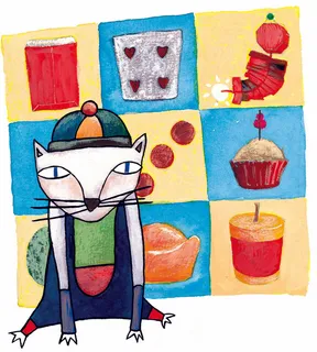 卡通狸猫水彩画 卡通狸猫水彩画