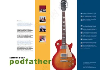 电吉他乐器音乐艺术画册PSD模板