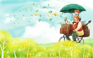 浪漫温馨高档油画少儿童房电视客厅背...