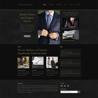 黑色风格国外商务网站模板PSD素材