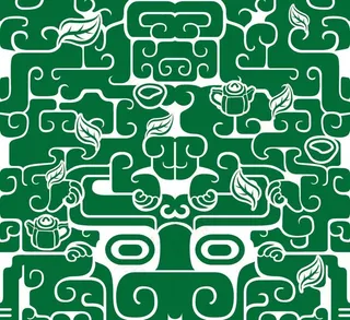 茶叶 龙纹背景图片