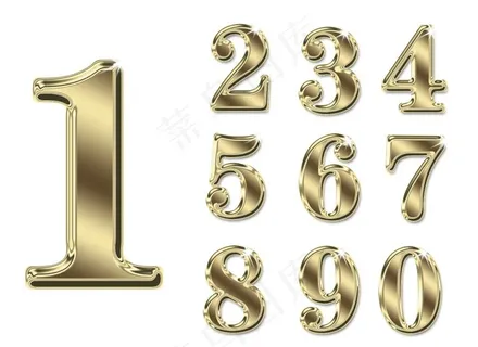 金色数字png元素 金色数字png元素