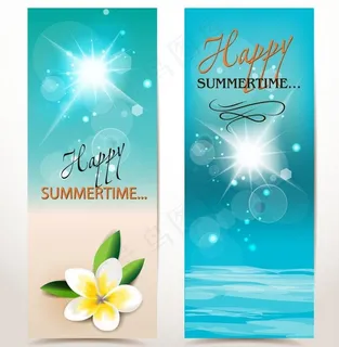 夏天假期横幅图片