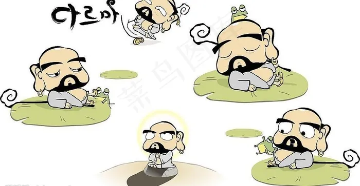 创意卡通人物图片ai矢量模版下载