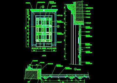 单扇门详图、双扇门详图、木做门套-...