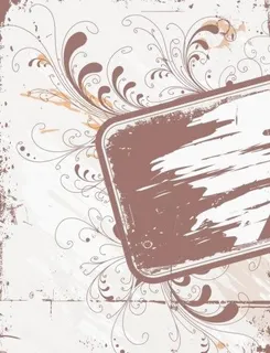 怀旧矢量花纹边框