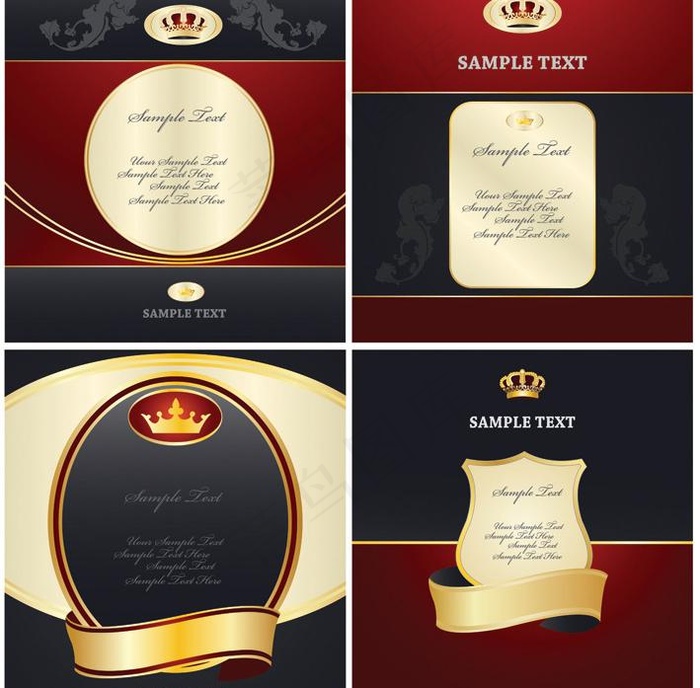 欧式label矢量素材图片