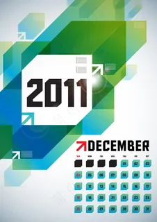 2011—十二月日历设计