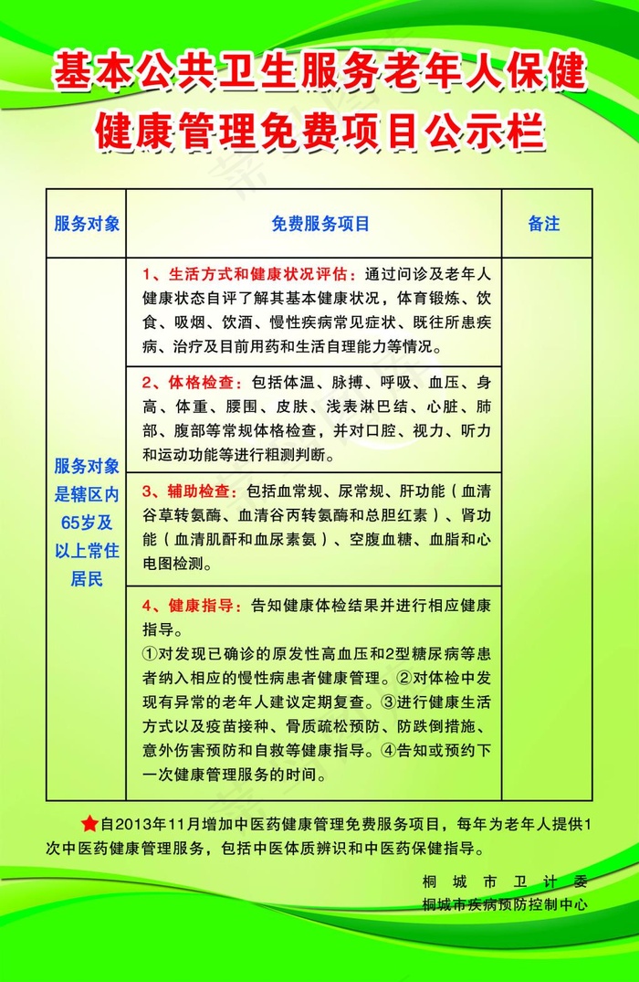 基本公共卫生服务老年人保健