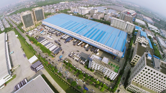 物流园区摄影航拍图