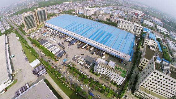 物流园区摄影航拍图