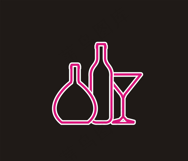 清吧LOGO 红酒图标图片cdr矢量模版下载
