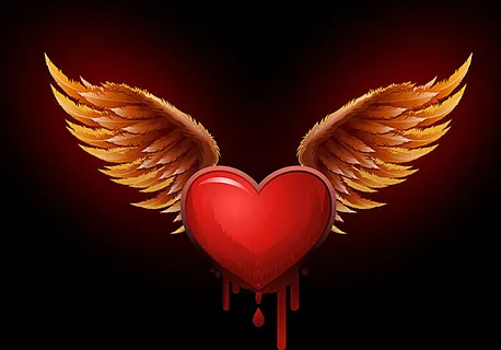 爱心翅膀图片