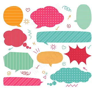 清新语言气泡矢量素材图片