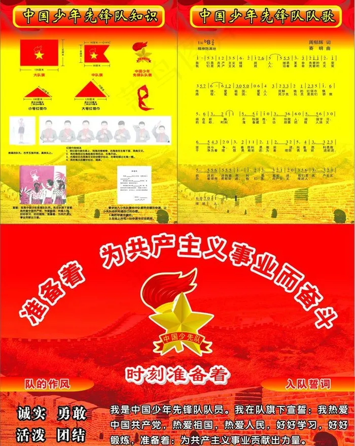 中国少先队员制度图片cdr矢量模版下载