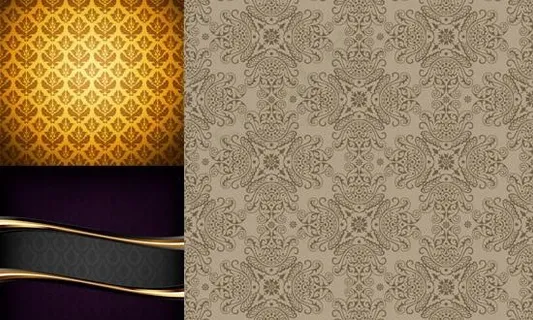 古典花纹连续底纹矢量图 AI