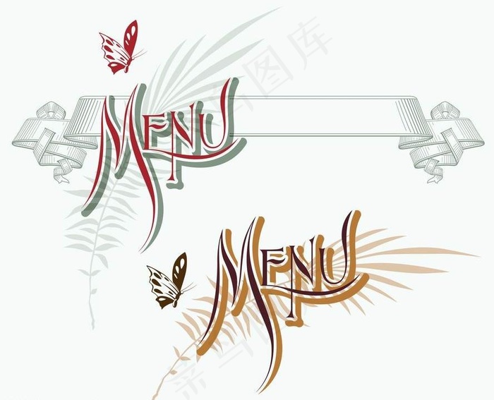 文凭证书花纹 蝴蝶图片eps,ai矢量模版下载