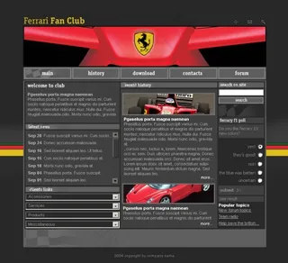 赛车网站psd模板