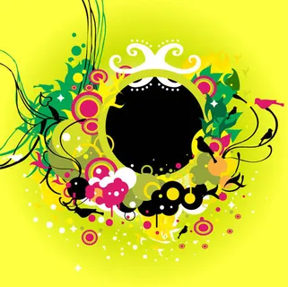 彩色花纹背景设计