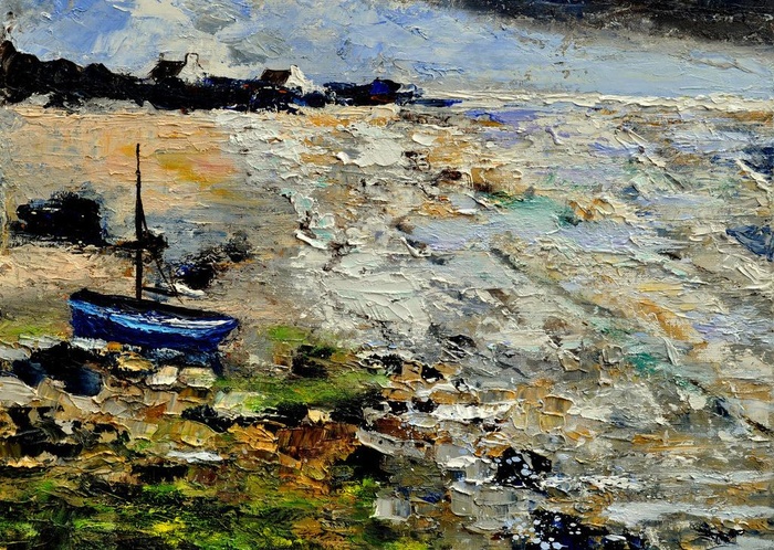 油画 海岸图片