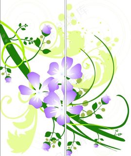 牵牛花 移门图案