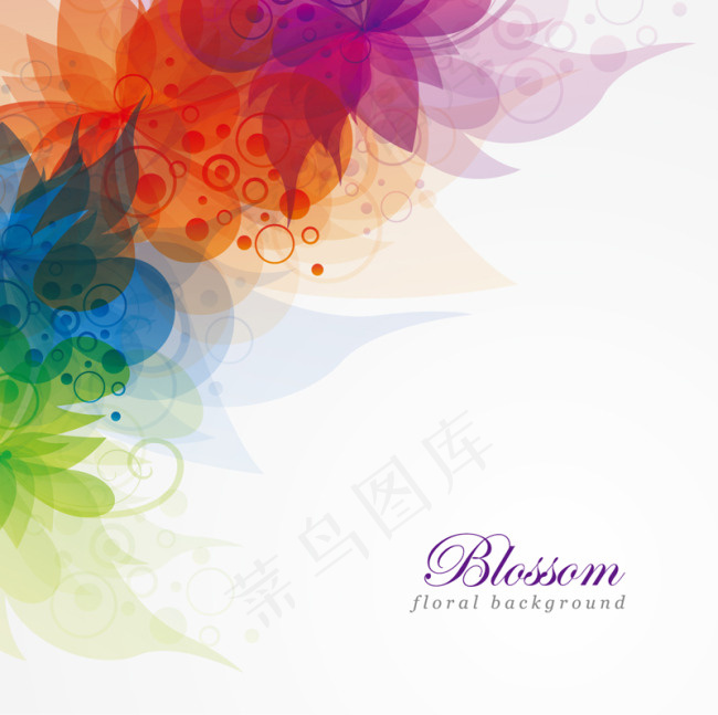 精美花卉装饰背景矢量素材