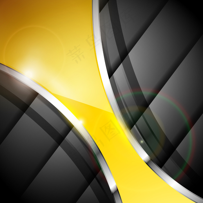 摘要金黄色背景黑色